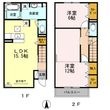 ルミエールささ?Ⅲの間取図
