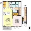 D-ROOM茜部中島　B棟の間取図