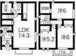 岐阜市北一色戸建賃貸A棟の間取図