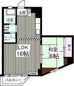 拡大写真：アルソリエート岐阜高砂 2階206の間取り