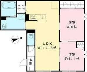 拡大写真:Wisteria東鶉 2階205の間取り