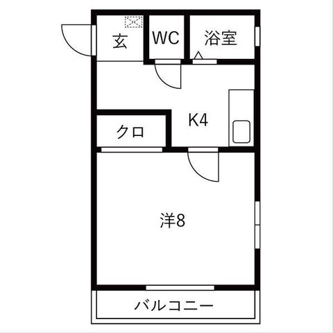 拡大写真:ドエルKMII 3階3Aの間取り