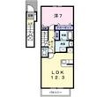 リーフィ弐番館Bの間取図
