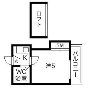 拡大写真:アルカディア北一色 2階202の間取り