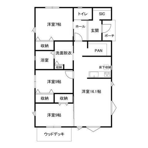 拡大写真:ソラーナ 1階Bの間取り