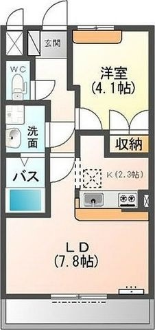 拡大写真:フラッシュ 2階103の間取り