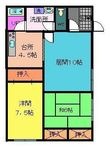 タニグチハイツNo6の間取図