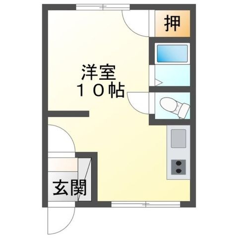 拡大写真:オリス緑町ハイツ2 1階105の間取り