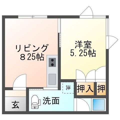 拡大写真:ファイン 2階205の間取り