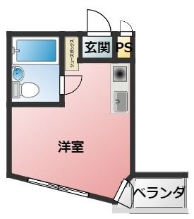 拡大写真:ハイムアリエスⅢ 3階302の間取り