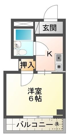 拡大写真:眞田ビル 3階301の間取り