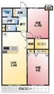 シーショア藤井原の間取図