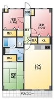 グレース伏見Aの間取図