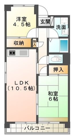 拡大写真:アビタシオンタカダ 3階301の間取り