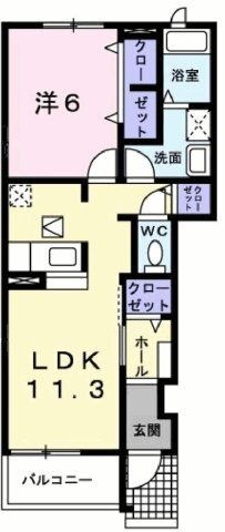 拡大写真:ヴィラ ジール 1階103の間取り
