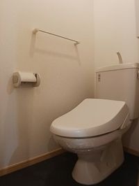 落ち着いた色調のトイレです