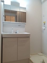 忙しい朝には欠かせない洗面所です