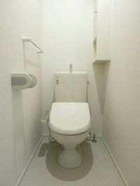 落ち着いた色調のトイレです