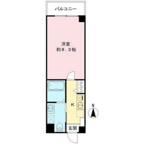拡大写真:大阪市平野区背戸口5丁目 8階803の間取り