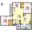 Clashist清水丘 Westの間取図