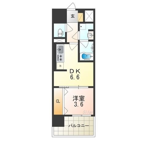 拡大写真:ソフィア・K 3階303の間取り