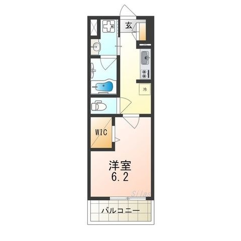 拡大写真:West Coast 2階203の間取り