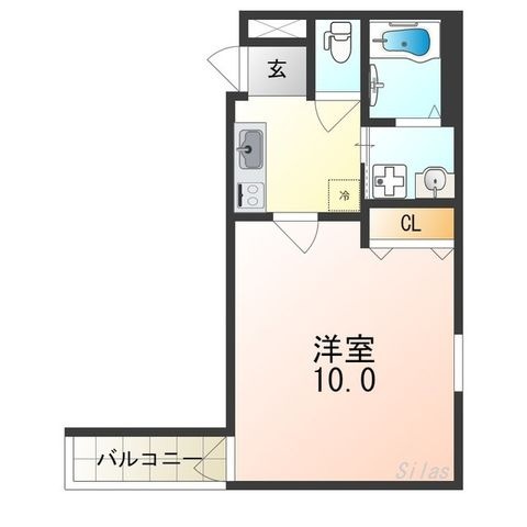 拡大写真:フジパレス堺鳳東Ⅵ番館 3階302の間取り