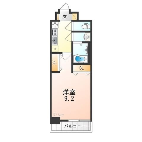 拡大写真:GLUCK MAISON S-SAKAI XVI 4階409の間取り