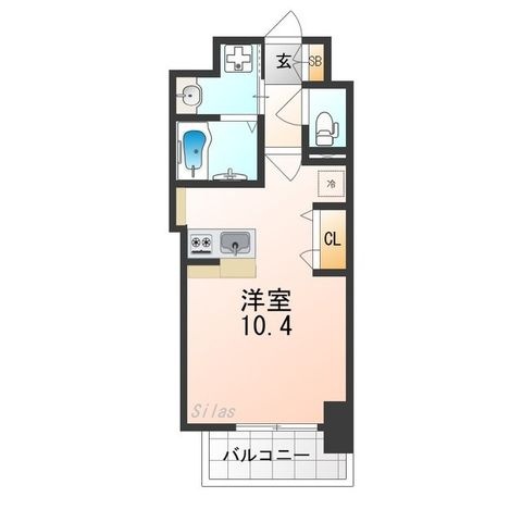 拡大写真:S-RESIDENCE堺altklas 3階309の間取り