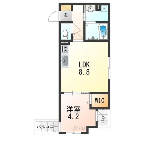 拡大写真:東大阪市柏田本町 3階302の間取り