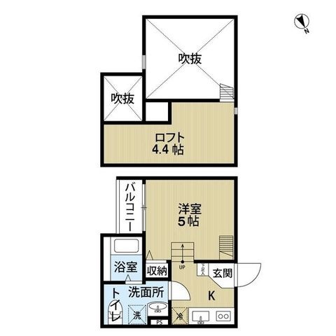 拡大写真:Casa del canario 諏訪ノ森 1階102の間取り