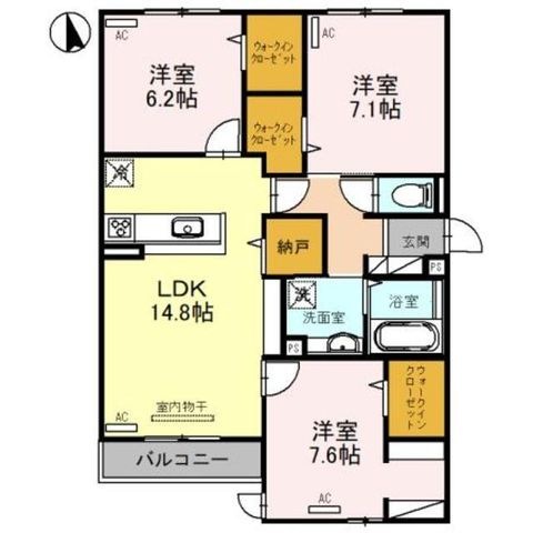 拡大写真:大阪市東成区大今里3丁目 1階102の間取り