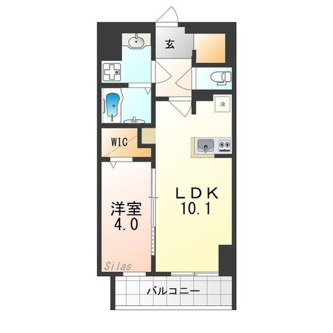 拡大写真:大阪市天王寺区堀越町 4階403の間取り