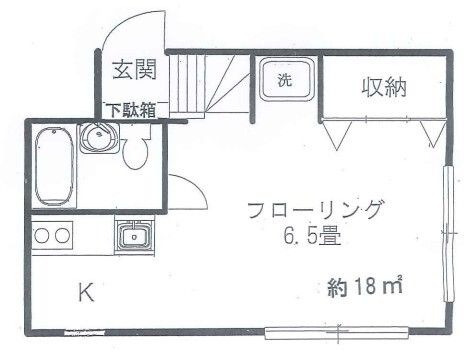 拡大写真:渋谷区幡ヶ谷2丁目 1階103の間取り