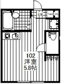 拡大写真:DIOR下北沢 1階102号の間取り