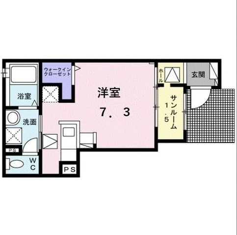 拡大写真:世田谷区代沢5丁目 1階103の間取り