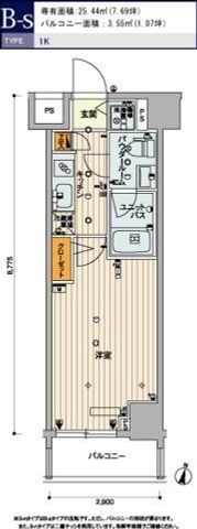 拡大写真：世田谷区松原１丁目 3階302の間取り