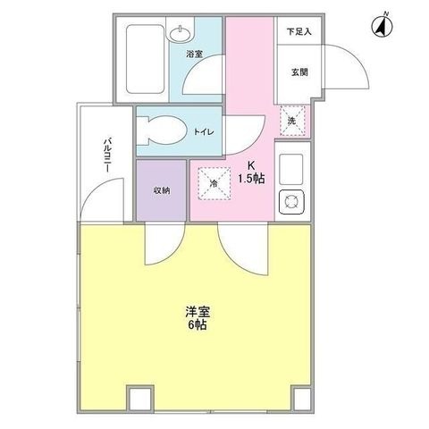 拡大写真:世田谷区三軒茶屋1丁目 3階301の間取り