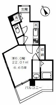 拡大写真:世田谷区代沢3丁目 3階301の間取り