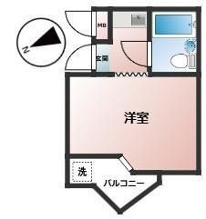 拡大写真:世田谷区宮坂3丁目 3階301の間取り