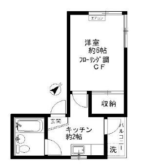 拡大写真:世田谷区池尻3丁目 1階101の間取り
