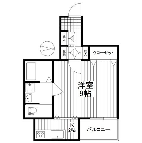 拡大写真:DC太子堂 5階503号の間取り