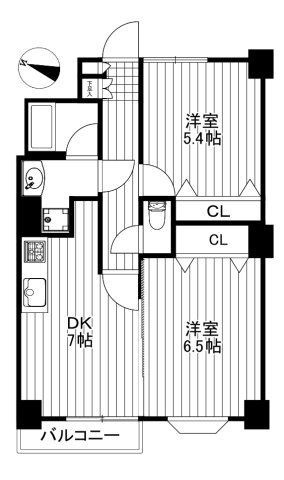 拡大写真:ワールドパレス三軒茶屋 2階202の間取り