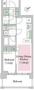 世田谷区用賀2丁目の間取図