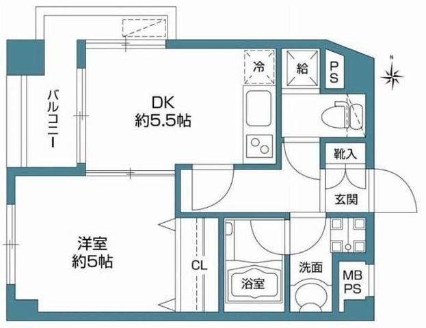 拡大写真:世田谷区玉川4丁目 4階401の間取り