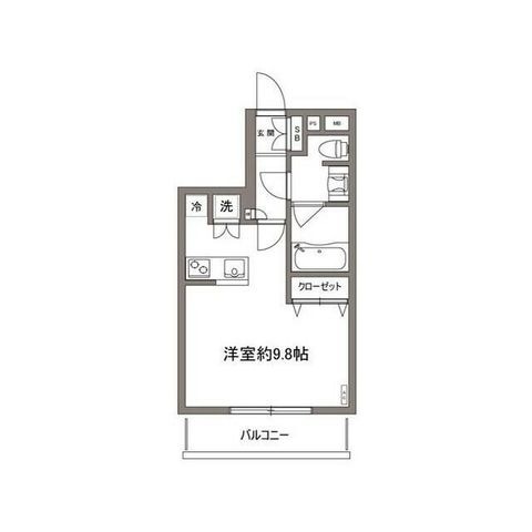 拡大写真:世田谷区駒沢3丁目 2階202の間取り