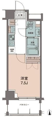 拡大写真:世田谷区三軒茶屋2丁目 7階704の間取り