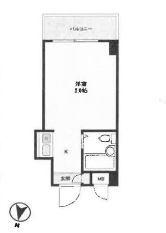 拡大写真:世田谷区三軒茶屋2丁目 4階403の間取り