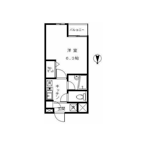 拡大写真:世田谷区砧8丁目 1階103の間取り