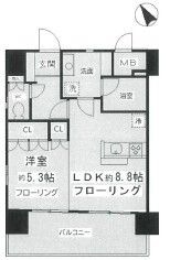 拡大写真:川崎市多摩区登戸 5階503の間取り